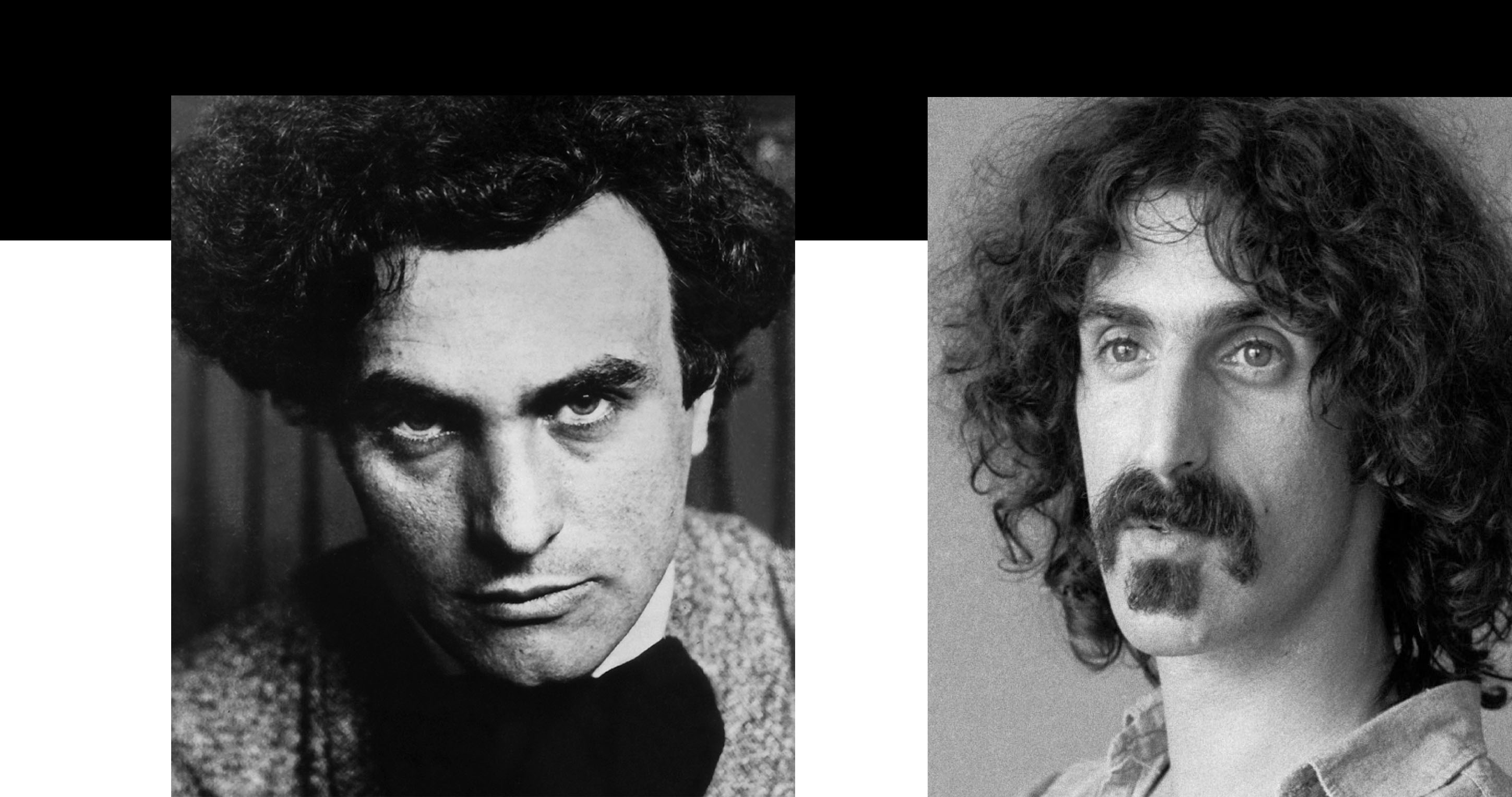 Left to right: Edgard Varèse and Frank Zappa