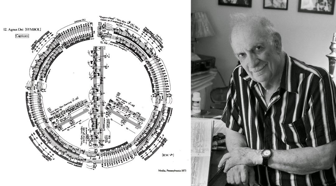 Composer George Crumb - Agnus Dei (Peace sign) Score